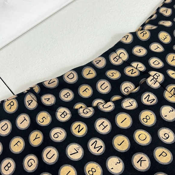 Svaha Sz 4 Dress Typewriter Novelty Print Organic Cotton Pockets Black EUC - Picture 8 of 10
